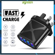 Agreen QC3.0 USB Charger Quick Charge 4 Port Charger Plug Universal Phone Charger Adapter