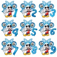 6Pcs Mickey Mouse Party Birthday Balloon Set Decor Kids Birthday Party Mickey Mouse Balloon 32inch B