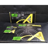 (COMBO SET) 415H RS150 / CBR / RSX Aji racing sprocket set RANTAI SET HEAVY DUTY