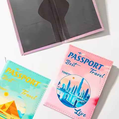 2025 new UV Color Printing Global Passport Cover Passport Holder Ticket Clip Passport Wallet Travel 