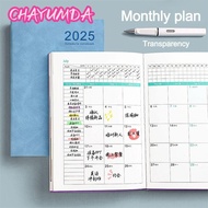 CHAYUMDA Planner Notebook, Thickened PU 2025 Planner Notebook, Portable Time Management Handbook Mon