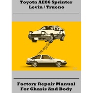 Toyota AE86 / AE 86 Corolla Sprinter Levin / Trueno 1983 - 1988 Factory Service Manual