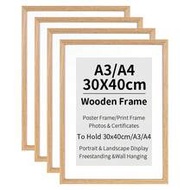 1/3pcs 12*16in/30*40cm, A4, A3 Black Photo Frames, Can Fit 30*40cm Photos, Minimalist Style, Lightwe