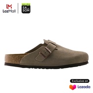Birkenstock Boston Soft Footbed Suede Taupe | ของแท้ ตรวจสอบโดย SASOM