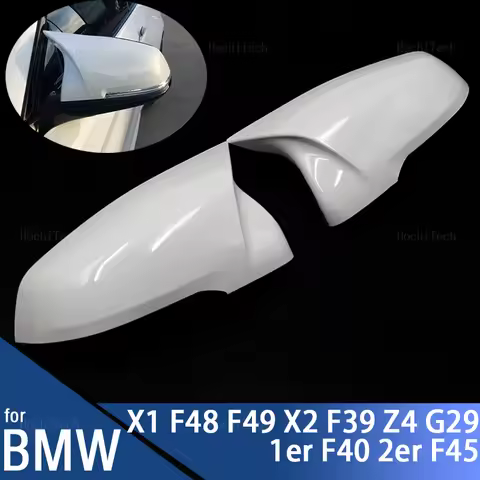 Carbon Fiber Pattern Black White Side wing mirror cover for BMW F44 F40 G29 x1 F48 F49 2019-2023 X2 
