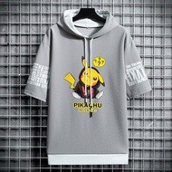 Special Offer [Trendy Pattern] Men's Short-Sleeved T-Shirt Men's Summer New Style Hooded Sweatshirt 