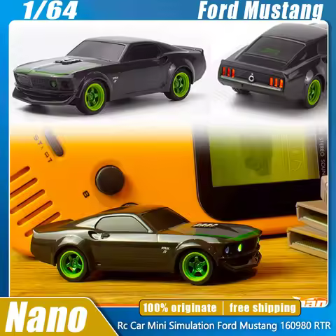 HPI Nano TTR 1/64 Rc Car Mini Simulation Ford Mustang Electric LED 160980 Remote Control Cars RTR Ad