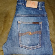 Nudie jeans co Original thin finn dry stretch denim organic Celana panjang levis jeans Pria