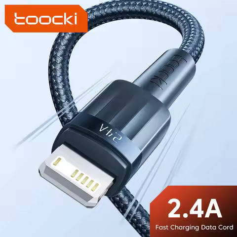 Toocki USB A To Lighting Cable For iPhone 14 13 12 11 Pro Max Mini X XS XR 8 7 Plus SE 2.4A Fast Cha