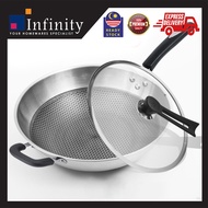 Premium 304 Stainless Steel Wok Double Frying Grill Pan