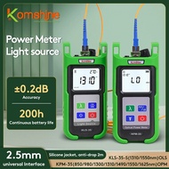 เครื่องวัดพลังงานไฟเบอร์ใยแก้วนำแสง Komshine KPM-35 FTTH เครื่องทดสอบสายไฟเบอร์ที่มีโหมดเดียวแหล่งไฟ