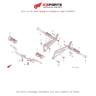 Footrest - Footrest (F18-A) HONDA Super Dream (C100 M1-M4-M6) Parts Catalogue