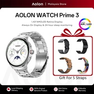 Aolon Prime 3 Smart Watch Man Bluetooth Call 100+ Sport Mode Health Monitor Long Battery Life Smartw