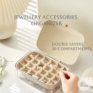 Double Layers Jewellery Accessories Organizer Earring Necklace Organizer Box Jewellery Storage Box