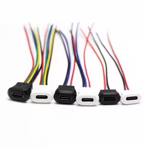 2P/4P/6P USB Type C Connector Jack Female Type-C With card buckle 3A High Current Fast Charging Jack