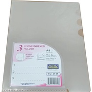 Clear Indexed Folder 3/5 Layers (A4) / 5 Pockets Insert Folder