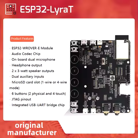 Espressif ESP32-LyraT/ESP32-LyraT-Mini Audio Development Board with ESP32-WROVER-E Module