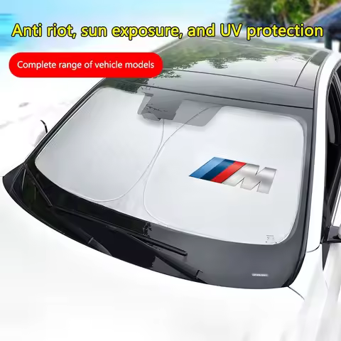 Car Sun Visor Folding Sunscreen Front Windshield Cover For BMW M E34 E36 E60 E90 E46 F10 F20 X5 M3 M