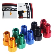 2Pcs Aluminum Bicycle Bike Valve PRESTA To SCHRADER Converter Car Valve Adapter Bicycle Bike Tube Pump Air Compressor Tools