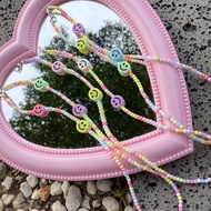 Super cute pastel smiley face mask strap for babies and adults / anti-lost mask strap