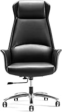 Boss Chair Leather Home Computer Chair Office Chair Modern Minimalist Ergonomic Chair Lift Swivel Chair (Color : Cowhide Brown Short) interesting