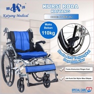 READY !!! KAIYANG 869 LAJ - Kursi Roda Lipat Anti Terjungkal Dewasa Lansia Portable Alumunium Ringan