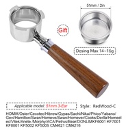 51mm Bottomless Coffee Portafilter With 2 Cups Basket for Homix Hibrew h11 Oster Cecotec Phico Braye