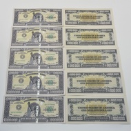 10PCS /100PCS American One Million Dollar Paper Money Statue Of Liberty UV Anti-Counterfeiting Seria