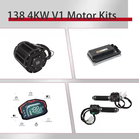 SIAECOSYS/QSMOTOR 138 4000W Rated 7500w 72V 100KPH Continous with EM150SP Controller Mid Drive Motor