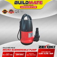 Buildmate x ZEKOKI Dirty Water Micro Submersible Pump .55HP/.75HP/1HP Compact Transfer Drain Pump
