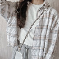 細款 復古色小花編織手機斜背掛繩 可調式