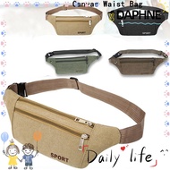DAPHNE Waist Packs Multi-Pockets Casual Wallet Storage Bag Canvas Belt Bags