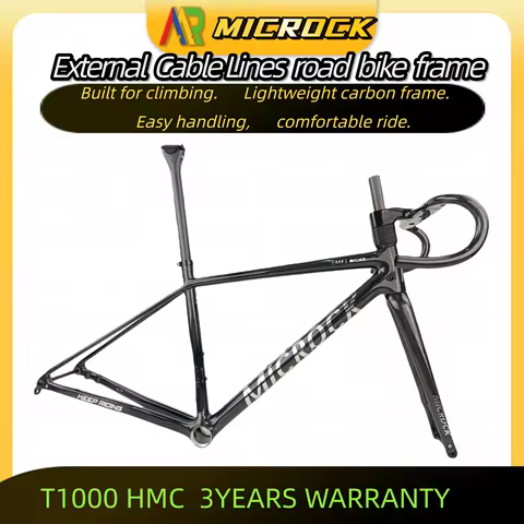UCI Approved Superlight Full Carbon Fiber T1000 Road Bike Frame External Routing Cable Lines 780g Wi