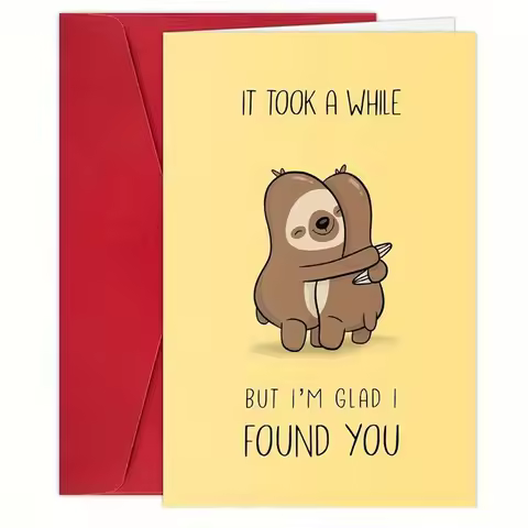 1pc，Anniversary Birthday Card for Her Him Funny Birthday Card for Boyfriend Girlfriend Husband WifeH