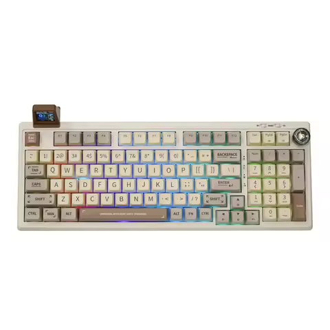 EPOMAKER RT100 95% Gasket-Mounted Wired/Bluetooth/2.4G Wireles Mechanical Keyboard with Multi-media 