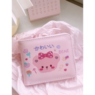 Original biubiu Cute Bear Female Short Wallet