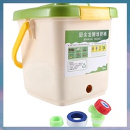 12L Compost Bin Recycle Composter Aerated Compost Bin PP Organic Homemade Trash Can Bucket Kitchen G