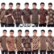 AZ BATIK MEN KEMEJA BATIK BAJU  LELAKI BATIK ASLI JAWA BATIK INDONESIA KEMEJA LENGAN PENDEK BATIK MO