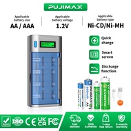 ⚡Ship in 24h 6-Slot LED Battery Charger For AA AAA 9V C D Rechargeable Batteries Smart Fast Charging