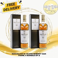 Macallan 12 Years Sherry Oak 700ml (Bundle of 2)