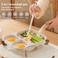 Three in One Breakfast Egg Pan Non stick Fried Egg Steak Egg Burger Special Flat Bottom Egg Burger S