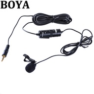 BOYA Omnidirectional Lavalier Clip Microphone for Canon Nikon Sony DSLR Camcorder Audio Recorders fo