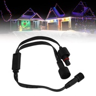 tombth 1 Male to 2 Female Y Splitter Fit for Govee H705A H705B H705C Permanent Outdoor Light 3 Pin E