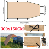 รถ Shelter Shade Camping ด้านข้างด้านบนหลังคารถเต็นท์กันสาดกันน้ำ UV แบบพกพาเต็นท์แคมปิ้งรถยนต์หลังค