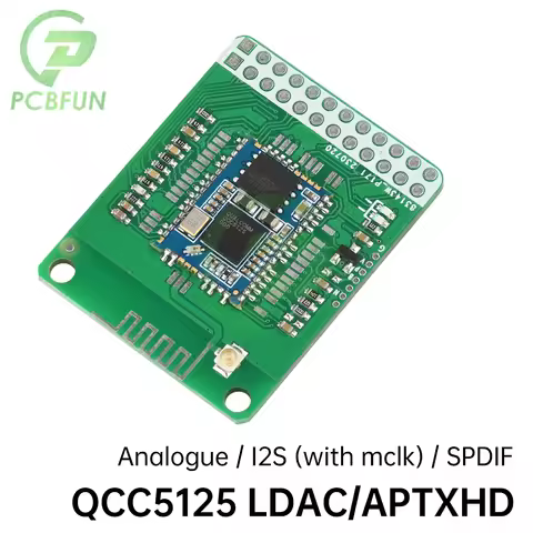 Bluetooth 5.1 DC 3.6-5.5V Stereo Audio Module LADC Lossless QCC5125 High Pass APTX/APTXLL/APTXHD Dec