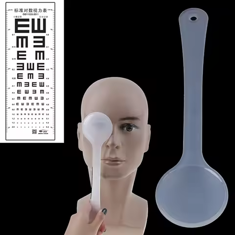1pc Professional Eye Occluder Frosted Translucent Occluder Eye Exam Tool 9.44''X2.36'