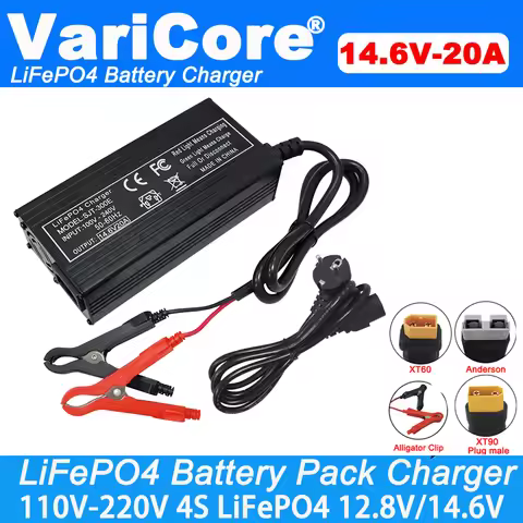 4S 12v High Power 14.6V/12.8V 10A Lifepo4 Charger 110-220V for Lithium iron phosphate Battery Pack