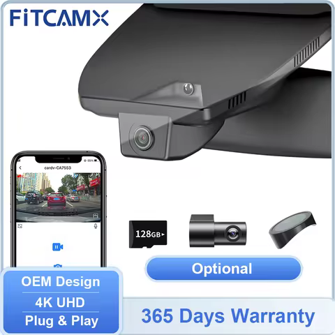 FITCAMX 4K Dashcam for Kia Niro & Niro EV 2017-2024, WIFI APP Connected Car Camera Driving Recorder 
