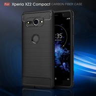Sony Xperia XZ2 Compact H8314 Dual H8324 Casing Soft TPU Case Fashion Carbon Fiber Pattern Shockproof Silicone Back Cover