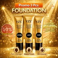 SC- 3 PCS YZS Foundation Full Coverage Matte Concealer BPOM Oil Control Long Lasting BPOM